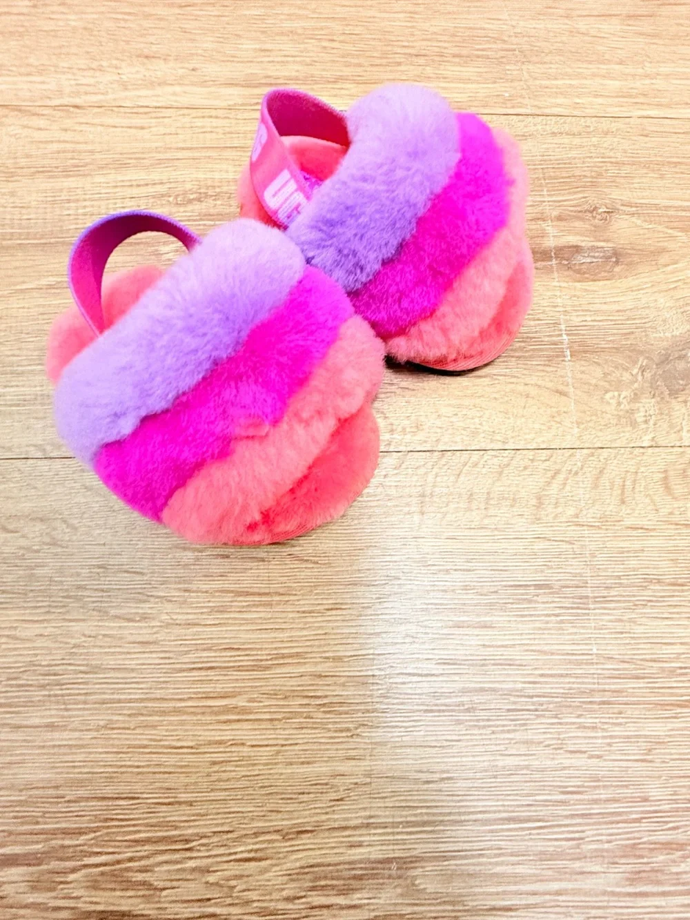 UGG baby Plush Slide - Lavender, Fuchsia & Coral
